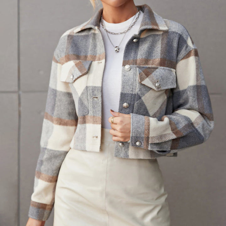 Camila Karierte Frühlingsjacke mit leichtem Innenfutter