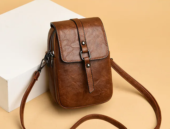 Vintage-Umhängetasche aus weichem Leder mit Stil