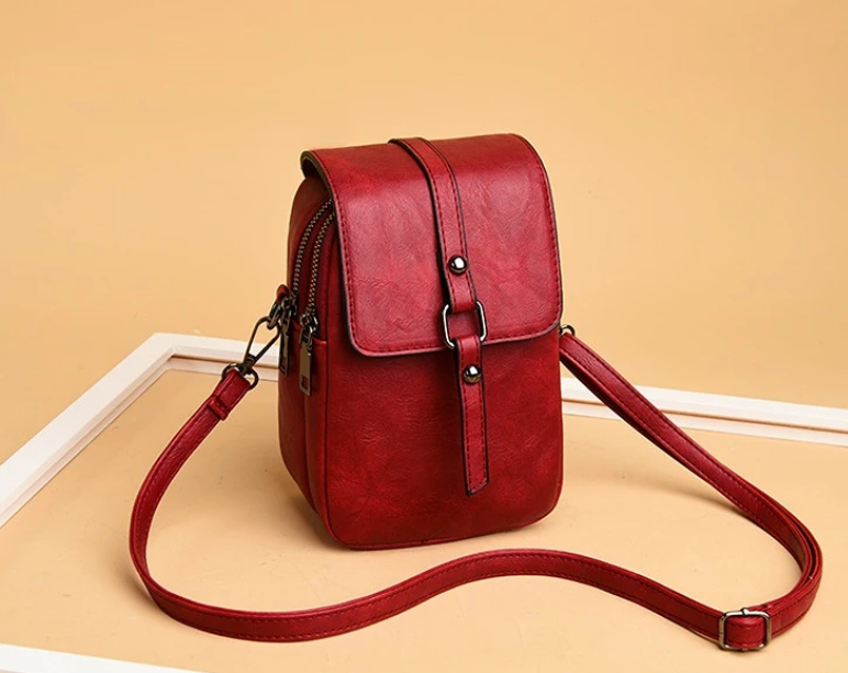 Vintage-Umhängetasche aus weichem Leder mit Stil