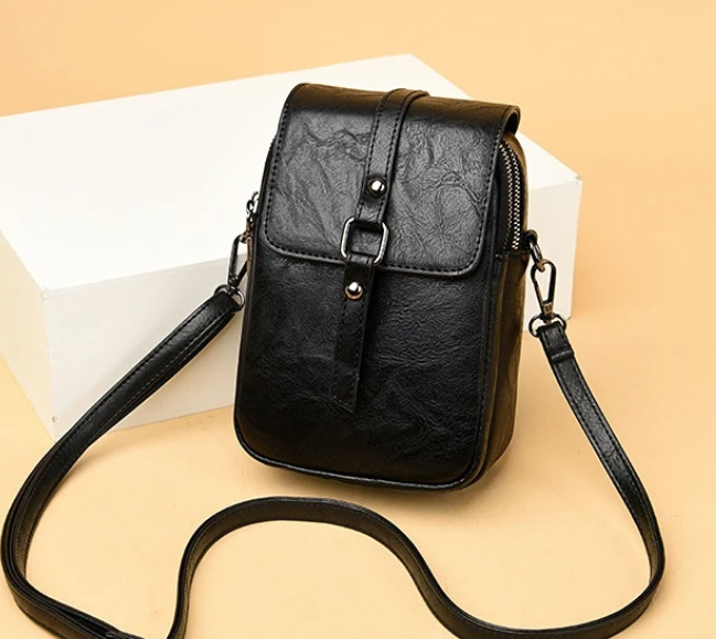 Vintage-Umhängetasche aus weichem Leder mit Stil