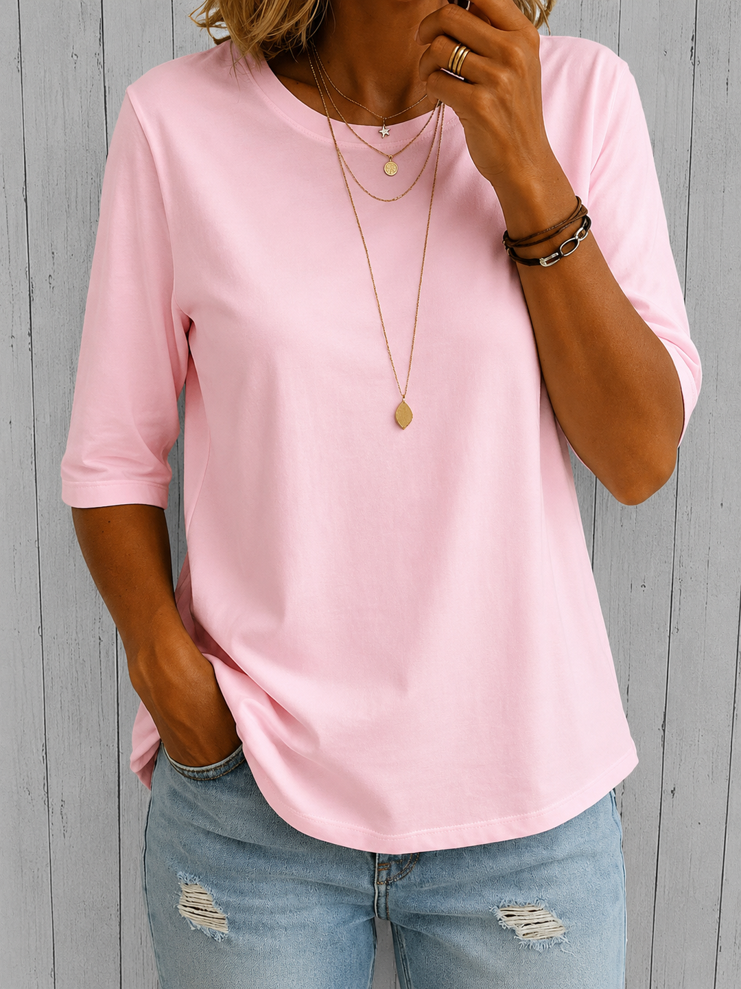 Nora | Elegantes Komfort T Shirt Trend Look