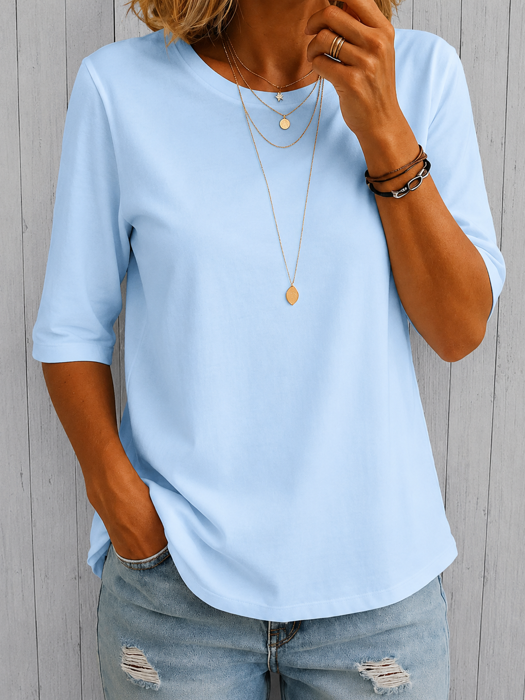 Nora | Elegantes Komfort T Shirt Trend Look