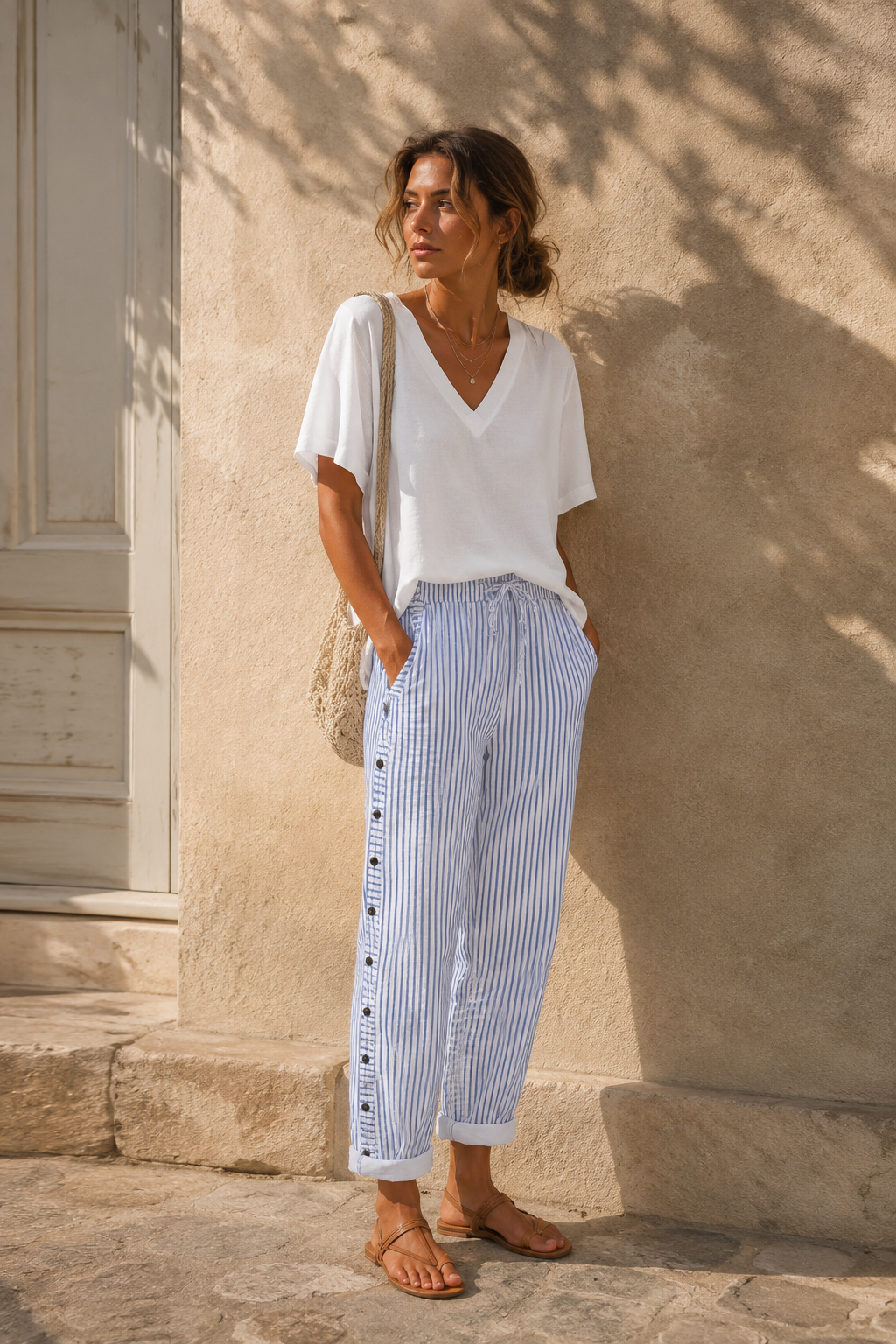 Milou | Hose mit weichen Linien und Seitentaschen