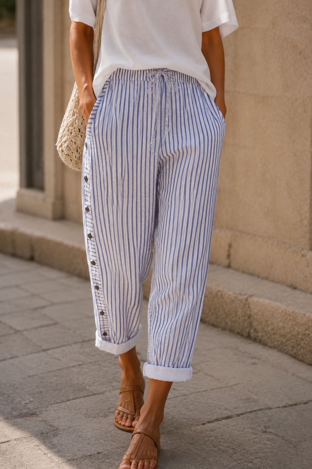 Milou | Hose mit weichen Linien und Seitentaschen