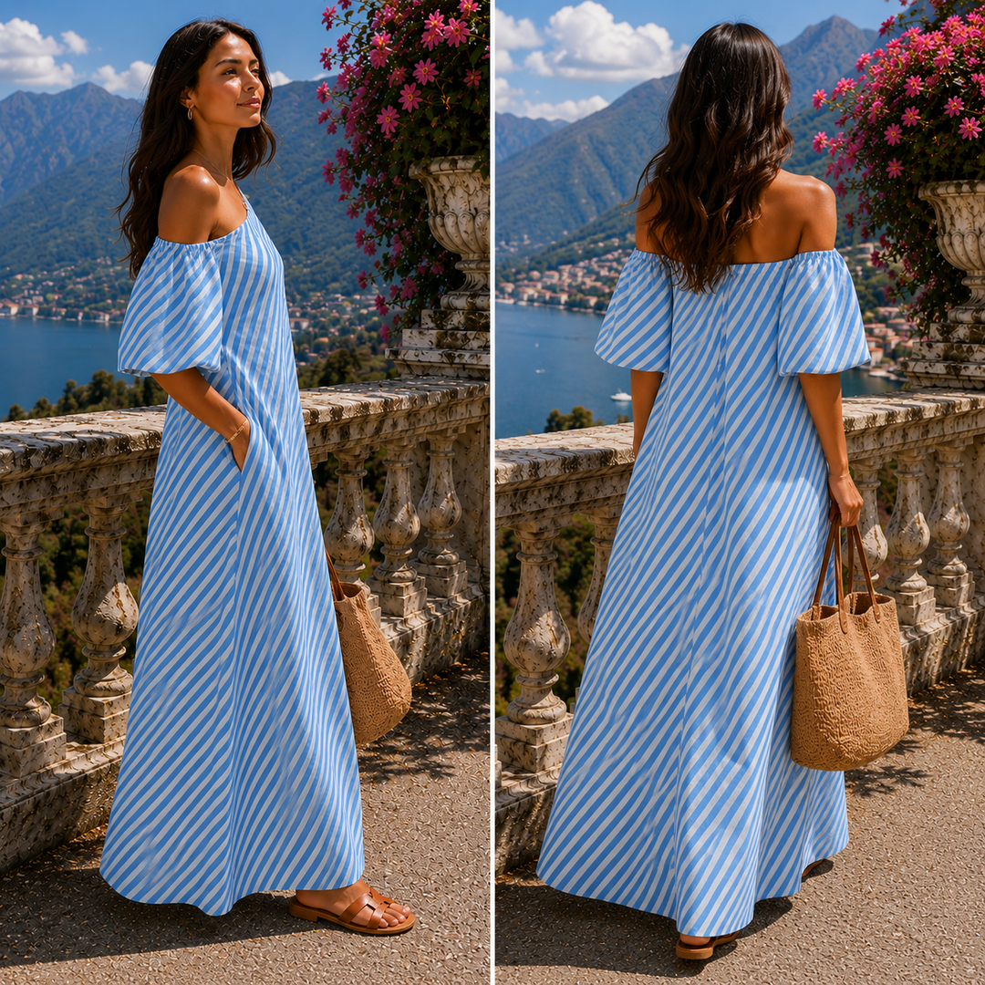 Mia | Maxikleid Mit Asymmetrischem Ausschnitt