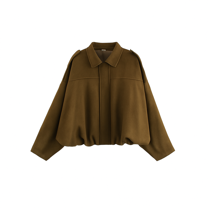 Melina | Schicke Wildlederjacke mit Knopfleiste