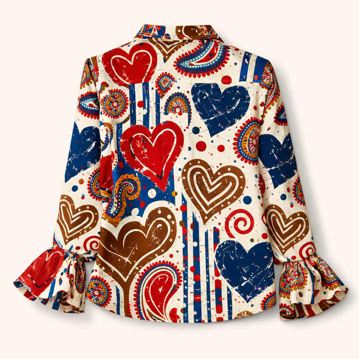 Helga | Hochwertiger Soft-Touch-Blazer mit Herzmuster
