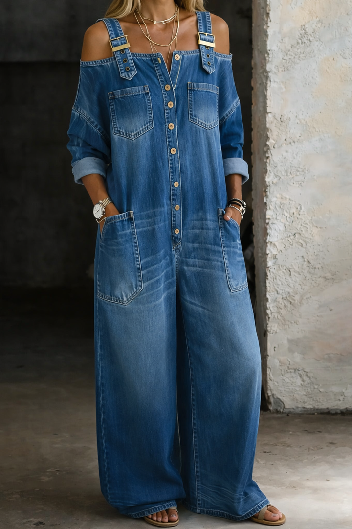 Livia | Modischer Jumpsuit Damen Chic Denim