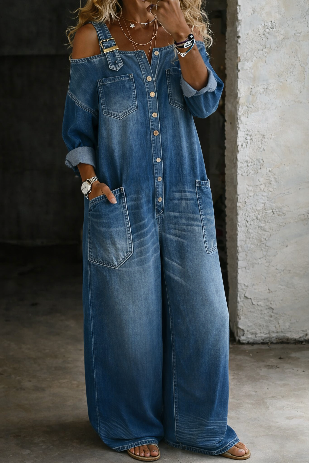 Livia | Modischer Jumpsuit Damen Chic Denim