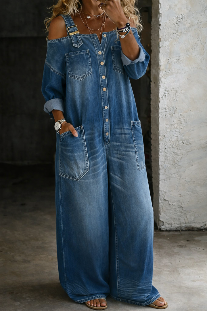 Livia | Modischer Jumpsuit Damen Chic Denim
