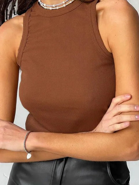 Lässiges schulterfreies Tanktop für Frauen