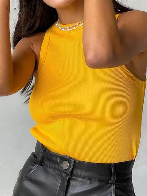 Lässiges schulterfreies Tanktop für Frauen
