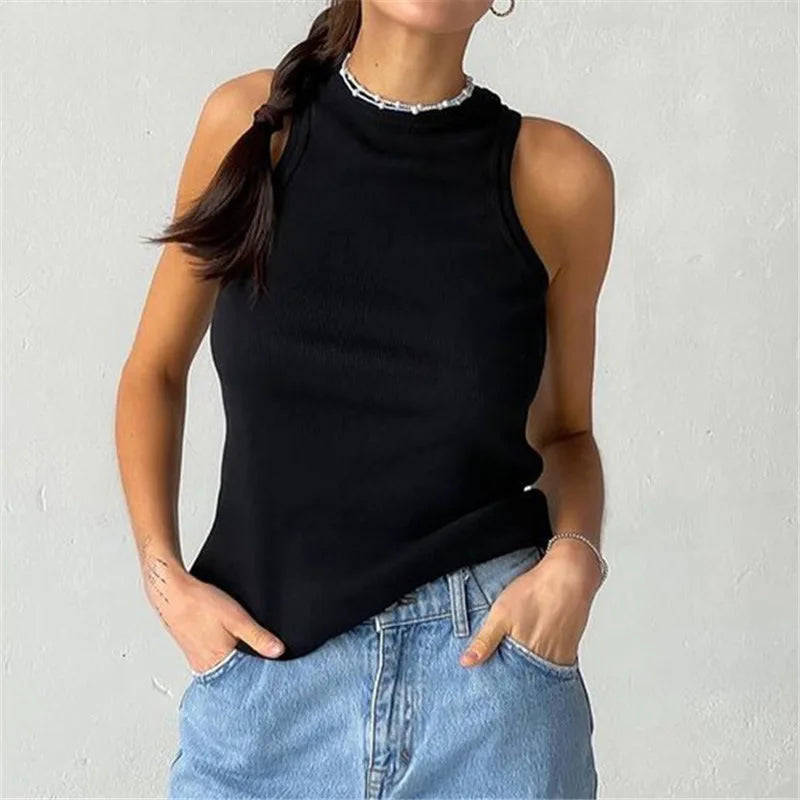 Lässiges schulterfreies Tanktop für Frauen