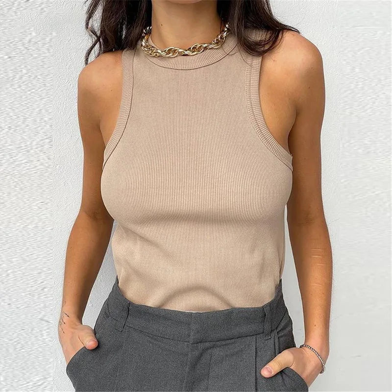 Lässiges schulterfreies Tanktop für Frauen