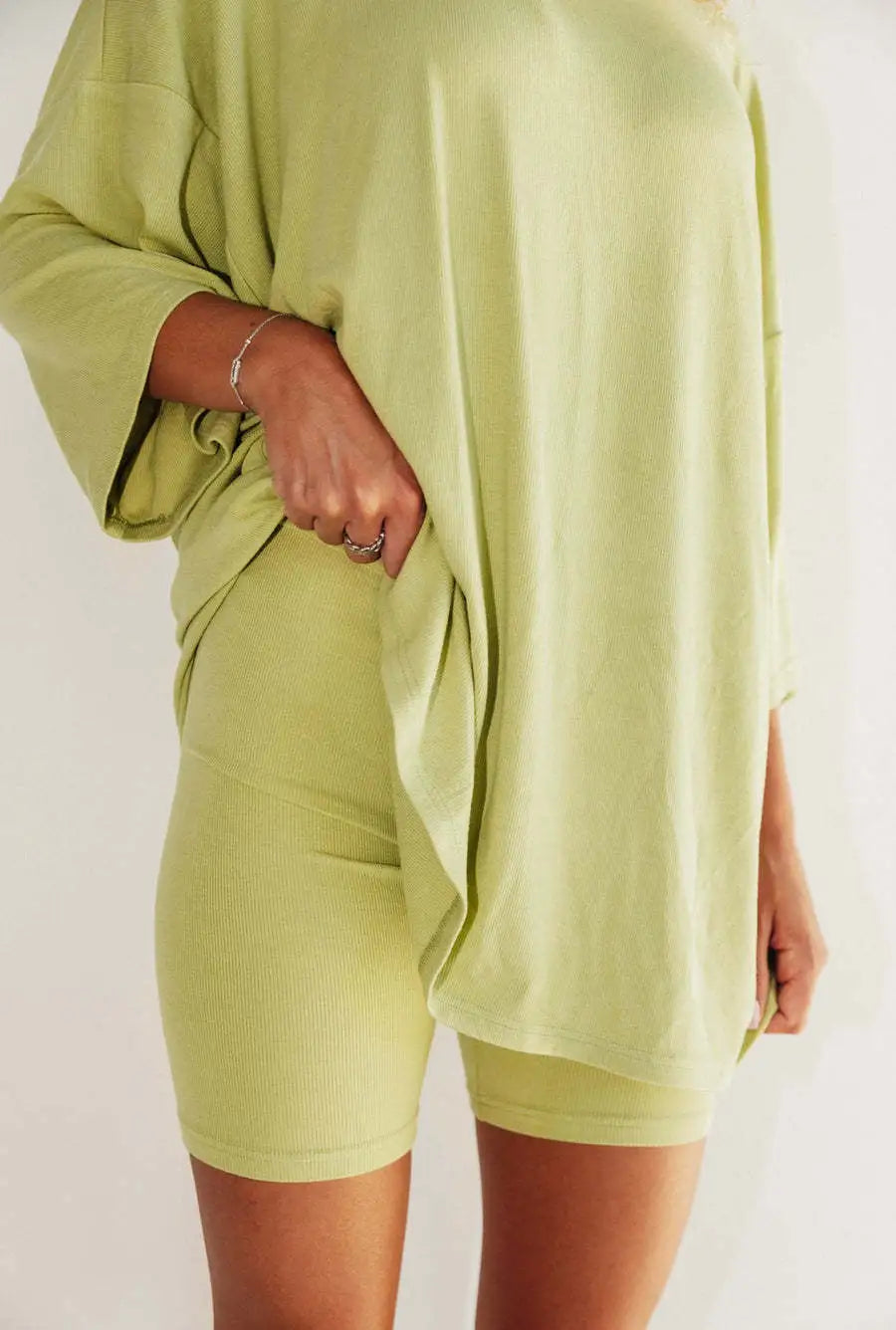 Loafer Hemd und Shorts Lounge Set für Damen