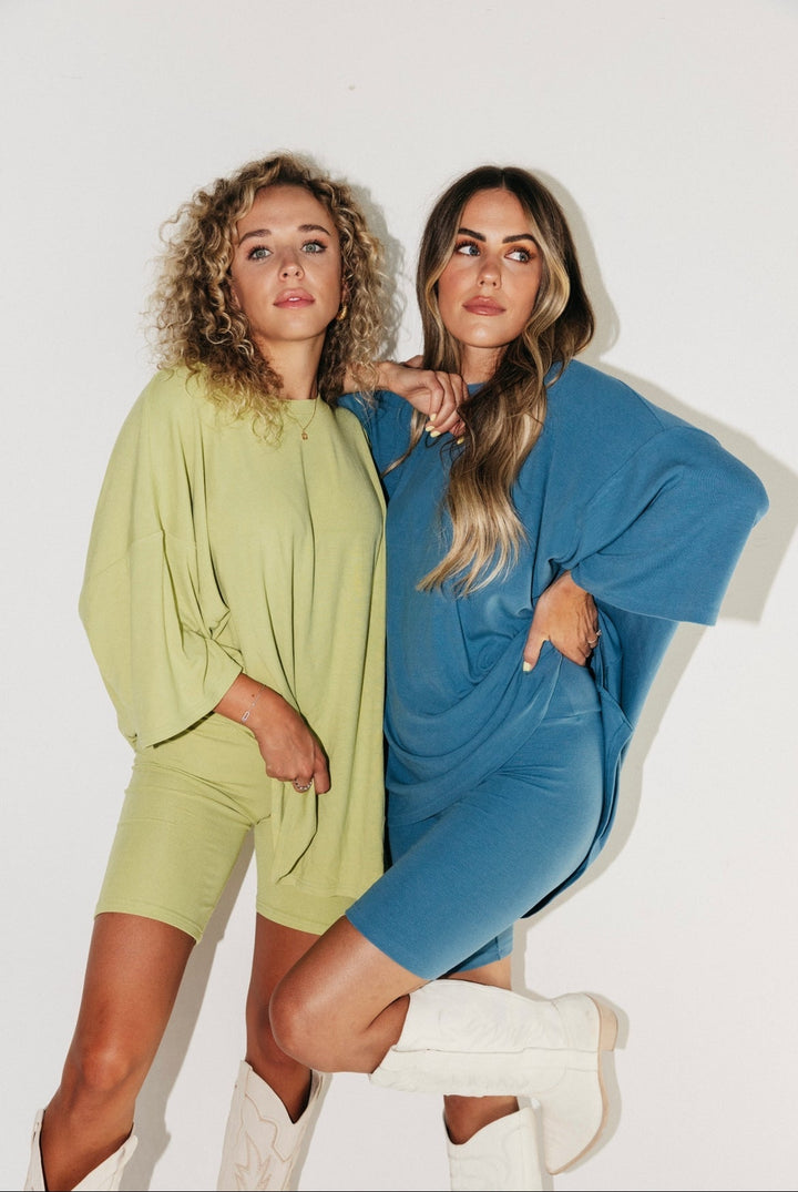 Loafer Hemd und Shorts Lounge Set für Damen