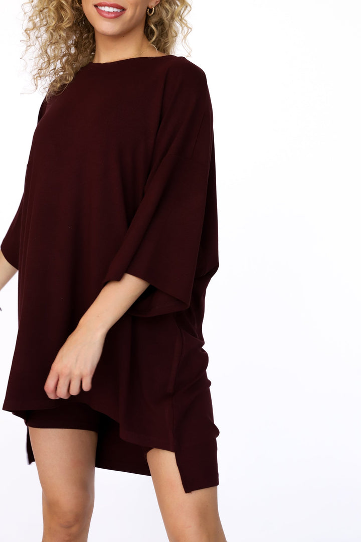 Loafer Hemd und Shorts Lounge Set für Damen
