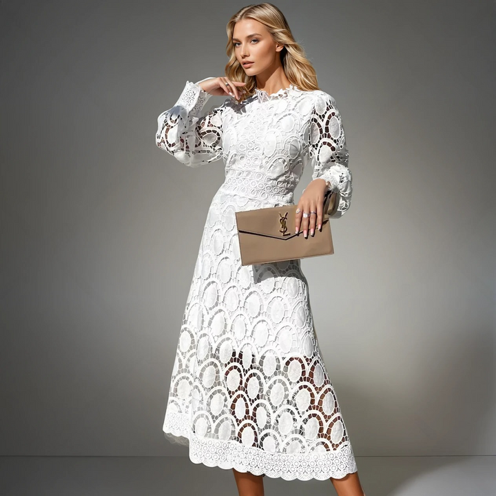 Vivienne | Farbenfrohes Maxikleid im Patchwork-Stil