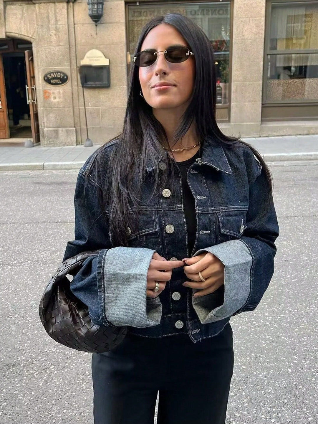 Helena | Lässige Jacke Damen mit aufrollbaren Ärmeln