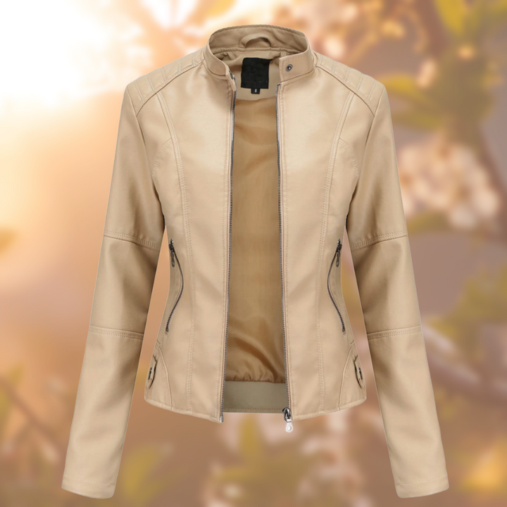 Nanna Lederjacke Frühling Bikerjacke für moderne City-Abenteuer