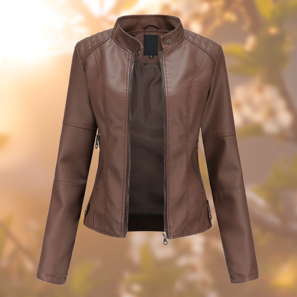 Nanna Lederjacke Frühling Bikerjacke für moderne City-Abenteuer