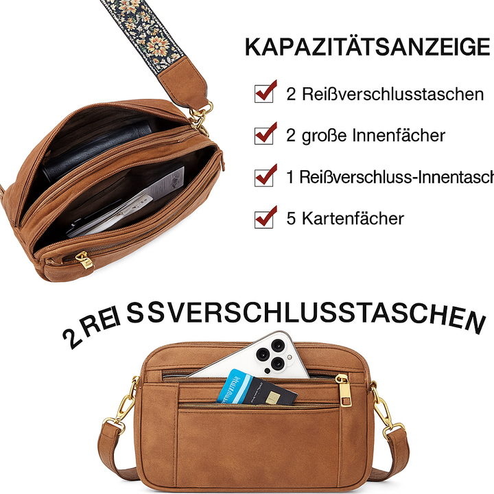 Mireille | Elegante Leder-Umhängetasche