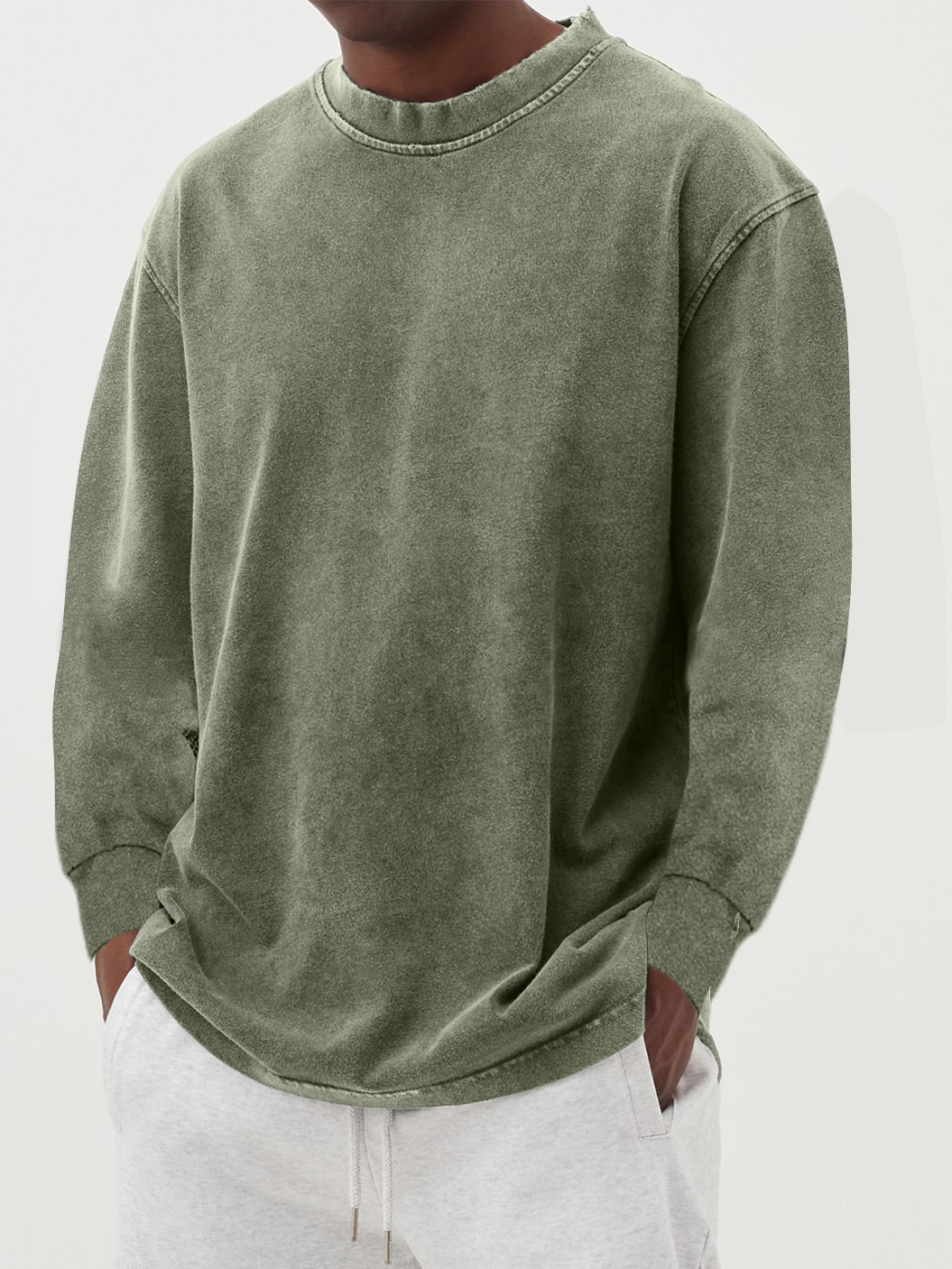 Thomas | Langarmshirt mit Rundhalsausschnitt