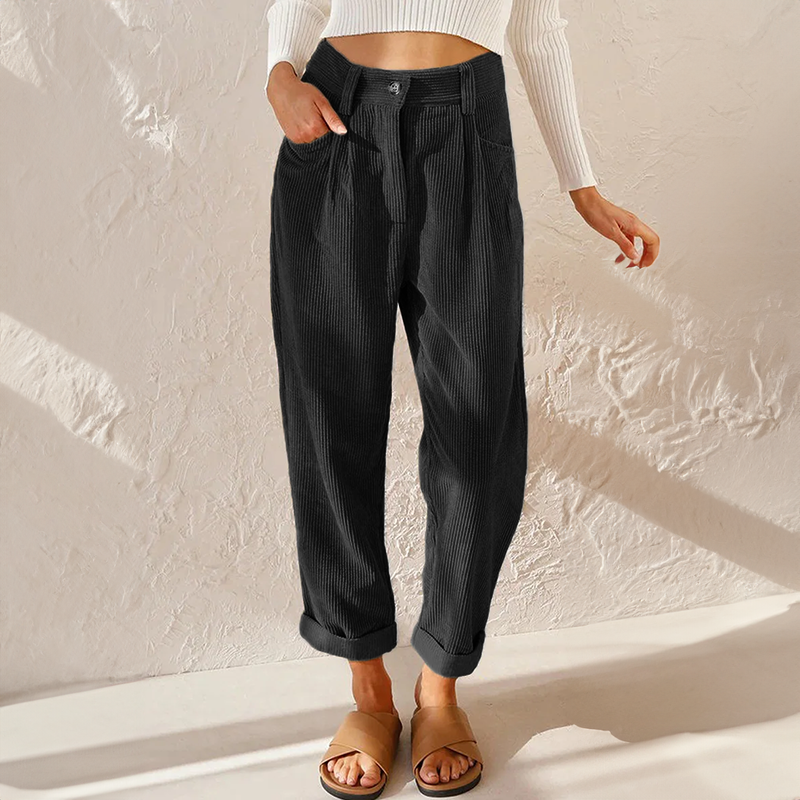 Elise | Lässige Kord-Brosche im Vintage-Stil