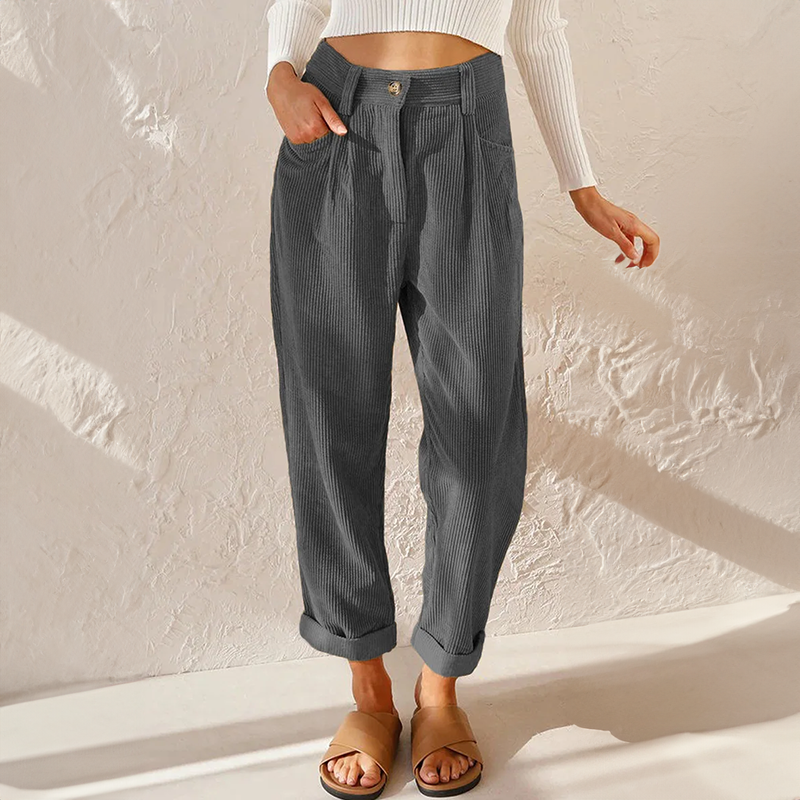 Elise | Lässige Kord-Brosche im Vintage-Stil