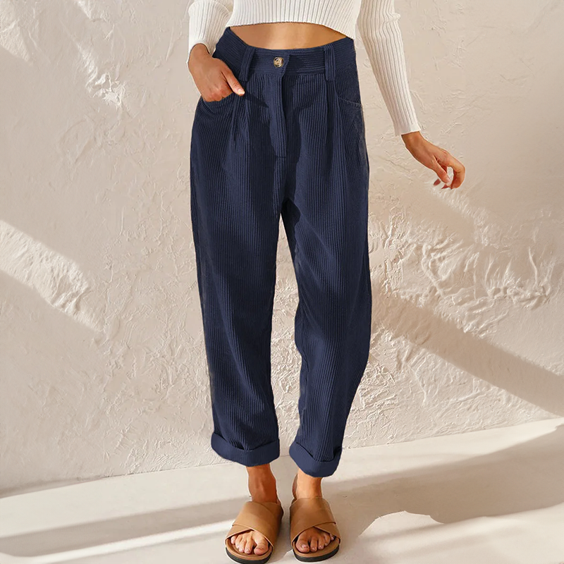 Elise | Lässige Kord-Brosche im Vintage-Stil