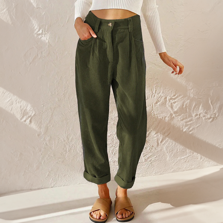 Elise | Lässige Kord-Brosche im Vintage-Stil
