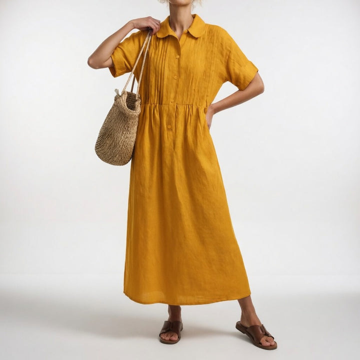 Mila | Zeitloses Sommer Hemdkleid Damen Chic