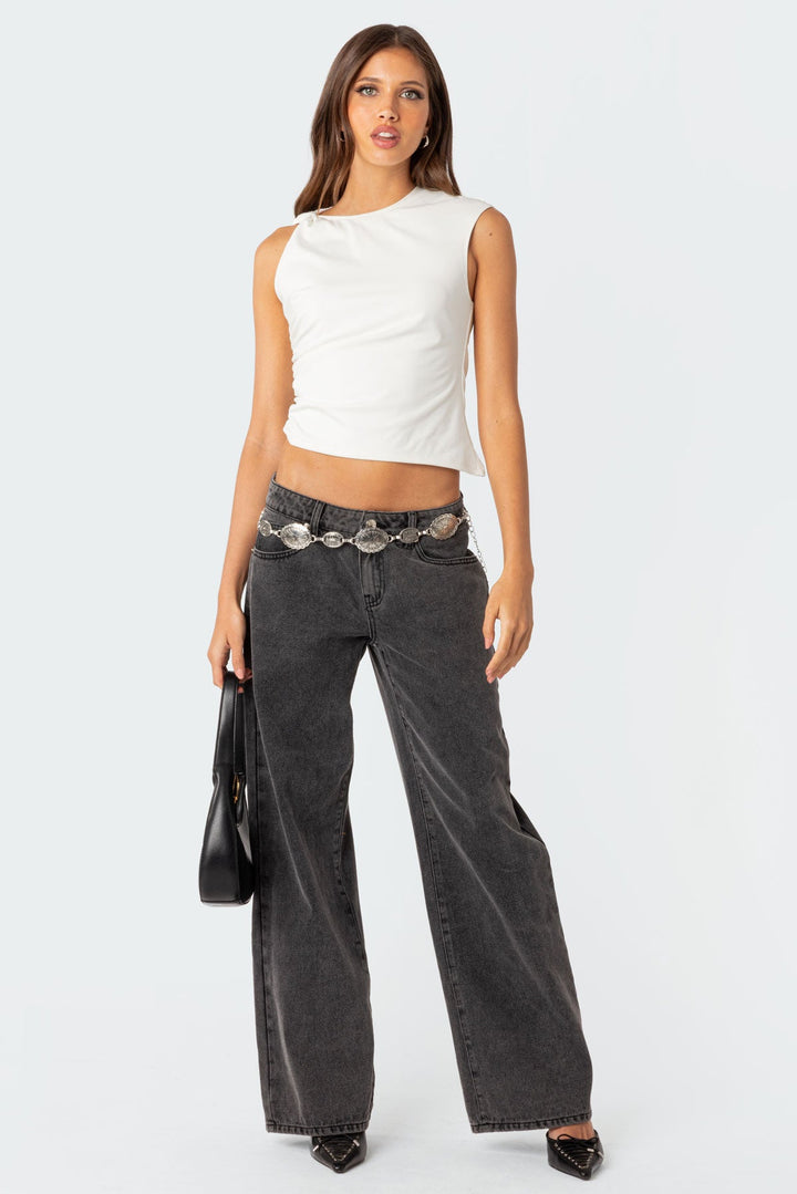 Paula | Moderne Damen-Low-Jeans im Retrostil