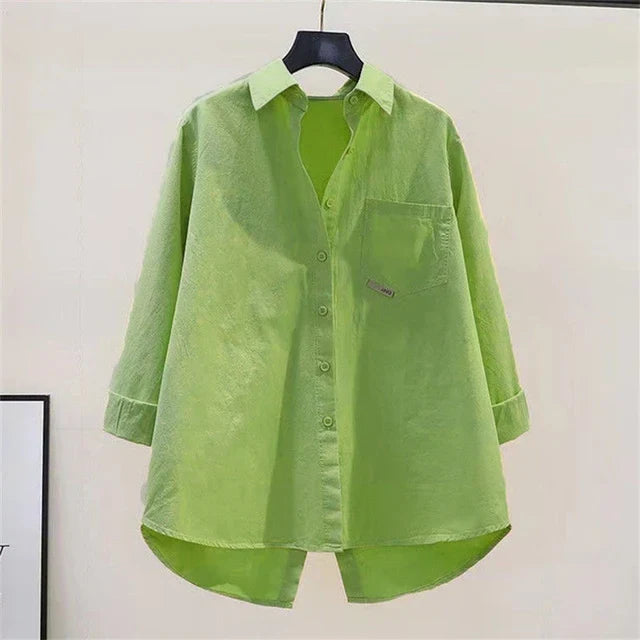 Damen | Tunika-Shirt aus Baumwolle in Übergröße