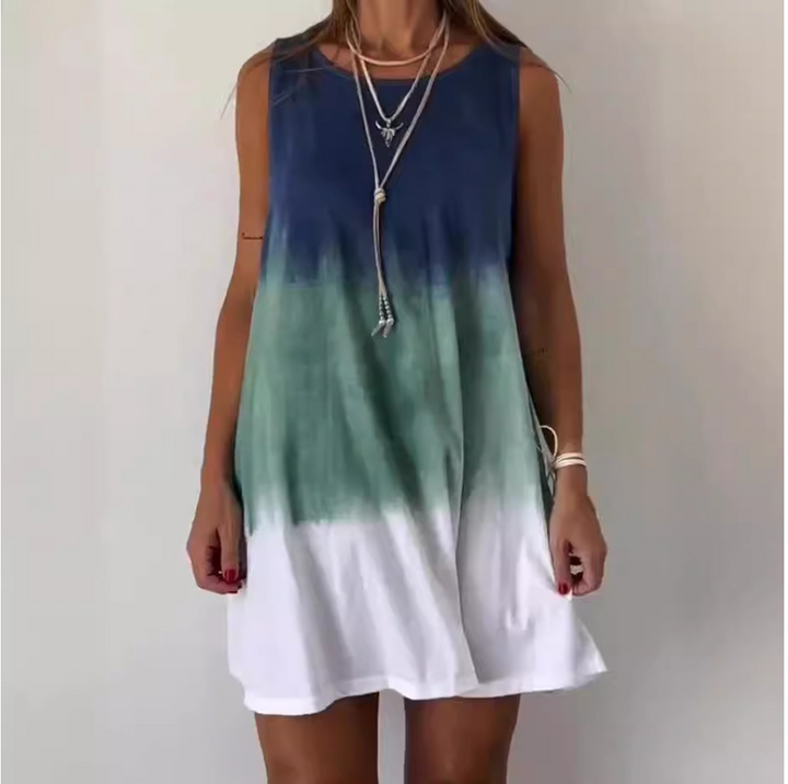 Josie | Minikleid mit Farbverlauf und Färbedruck