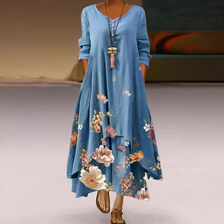 Luisa | Elegantes Maxikleid Sommerwiese