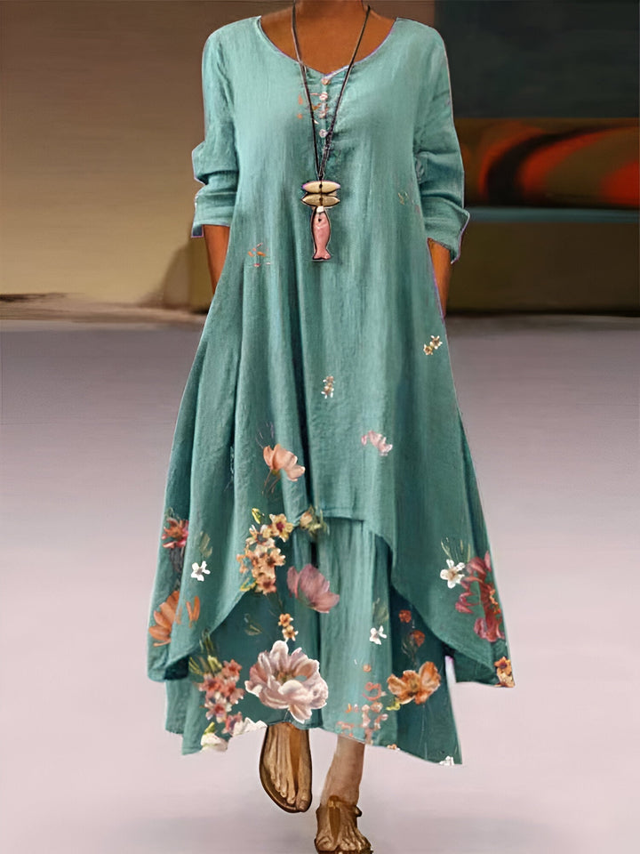 Luisa | Elegantes Maxikleid Sommerwiese