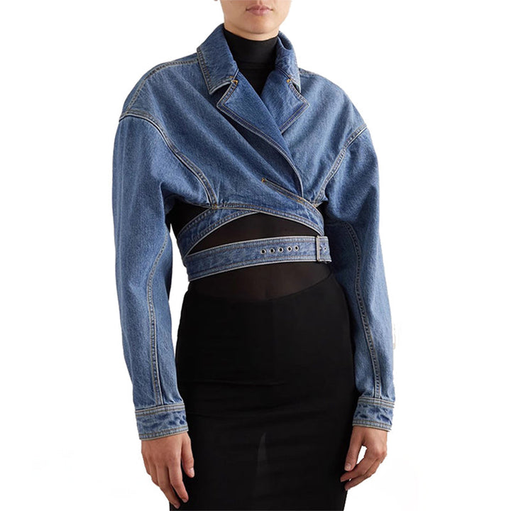 Elise Leroy | Stylische Jeansjacke mit Cut-Outs