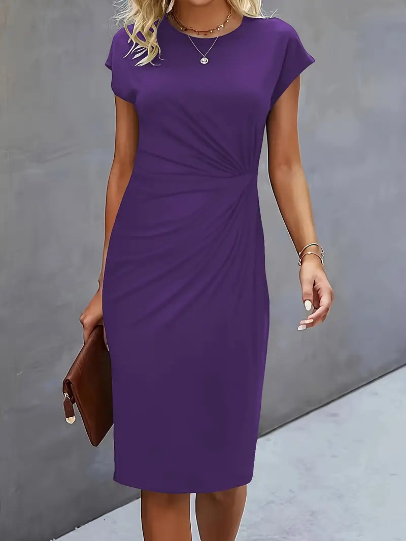 Lea | Klassisches Rundhals-Kleid für Damen