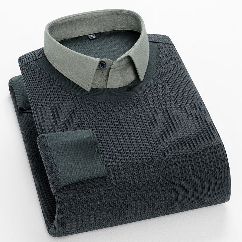 Elliot Sinclair Dual Look Pullover mit Strukturmuster