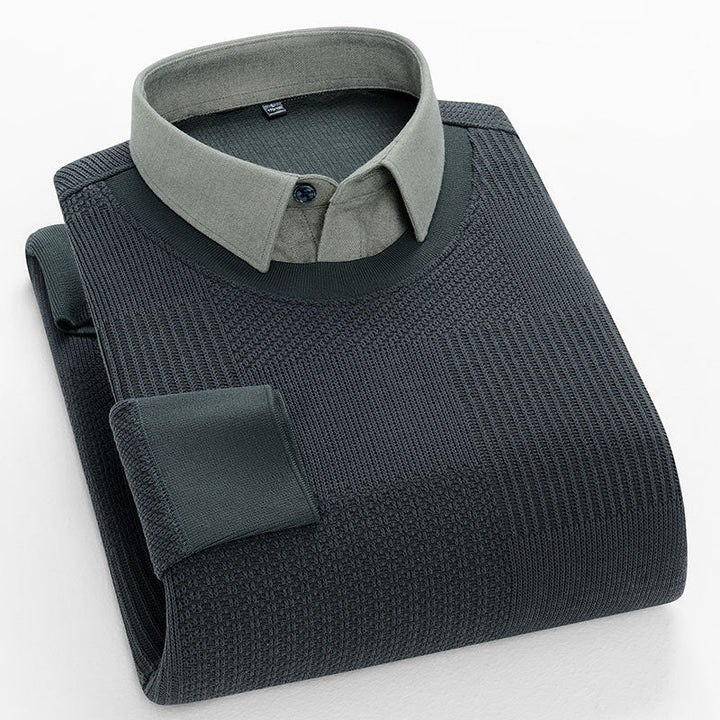 Elliot Sinclair Dual Look Pullover mit Strukturmuster