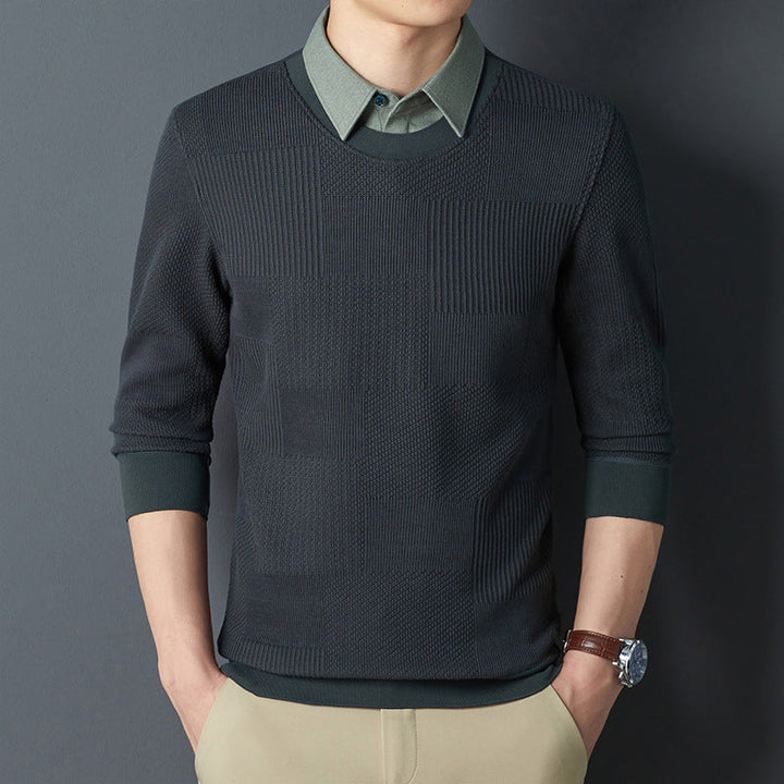 Elliot Sinclair Dual Look Pullover mit Strukturmuster