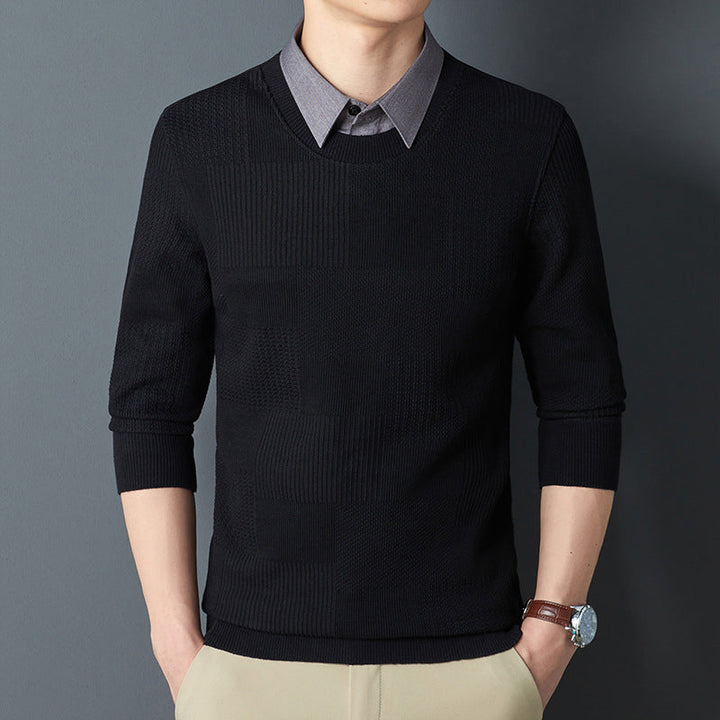 Elliot Sinclair Dual Look Pullover mit Strukturmuster