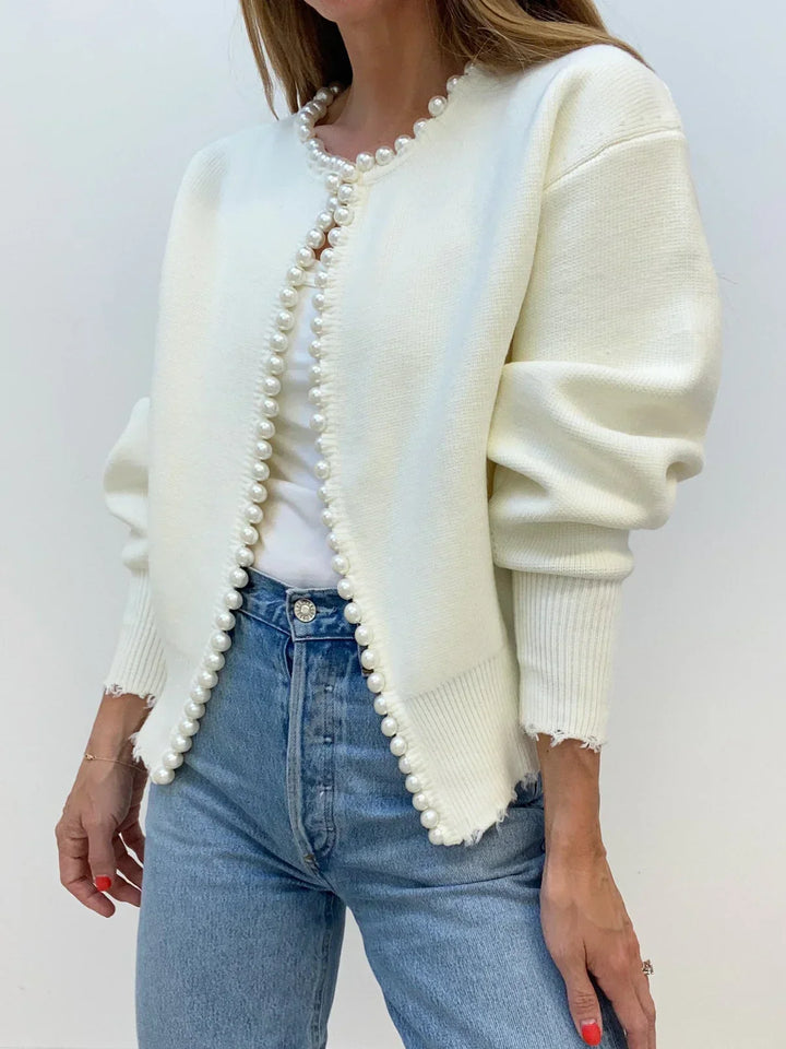 Emma | Modischer Perlen-Cardigan für Damen Alltag