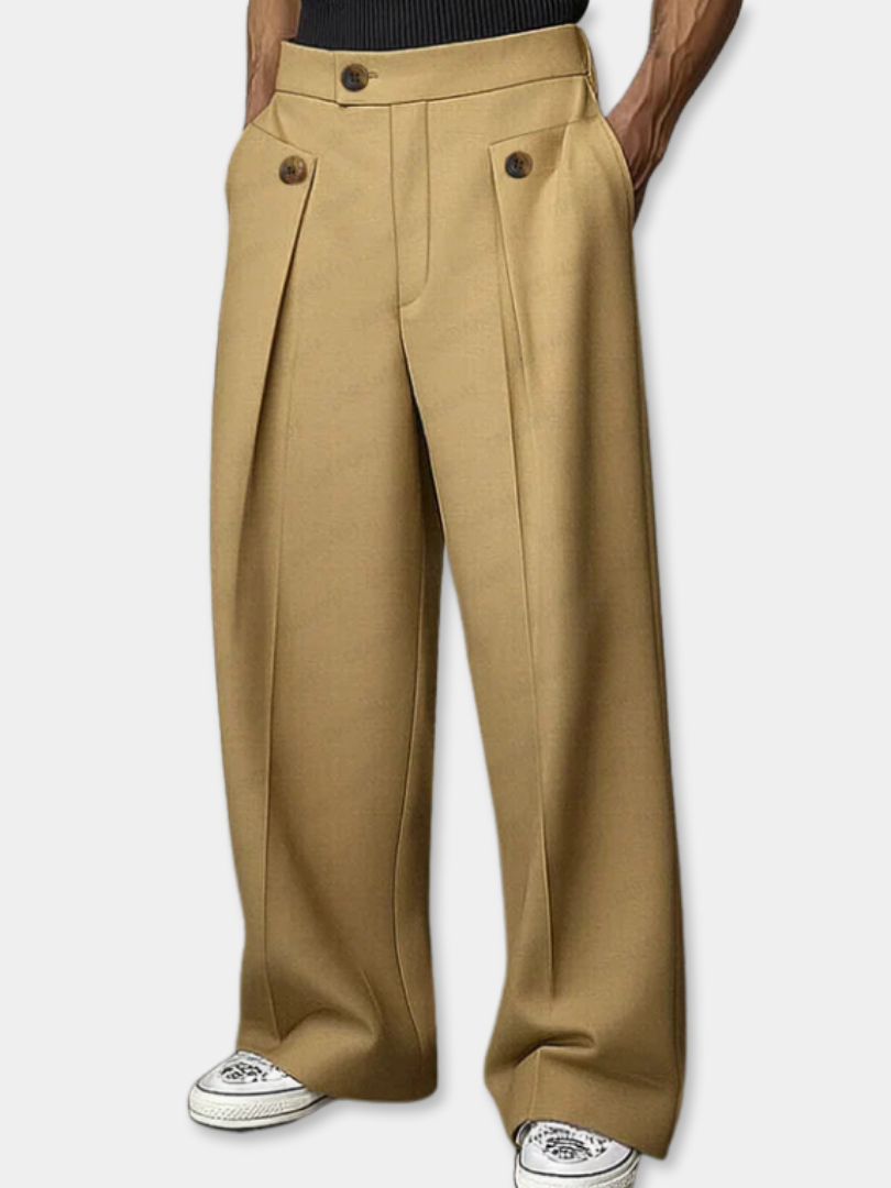 Fabian | Klassische Herrenhose mit feinen Bundfalten