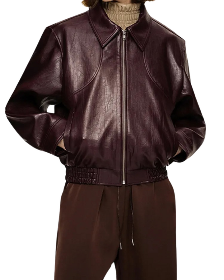 Anna | Klassische Jacke in Burgunderrot