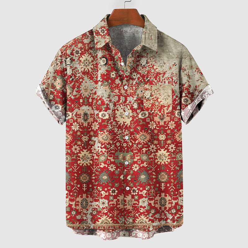 Frank Hardy Künstler Sommerhemd mit kreativem Printdesign