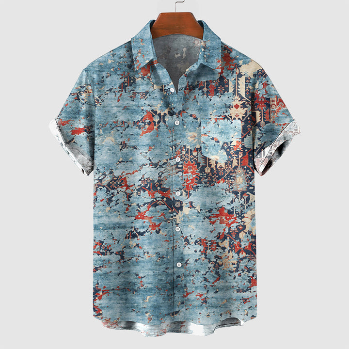 Frank Hardy Künstler Sommerhemd mit kreativem Printdesign