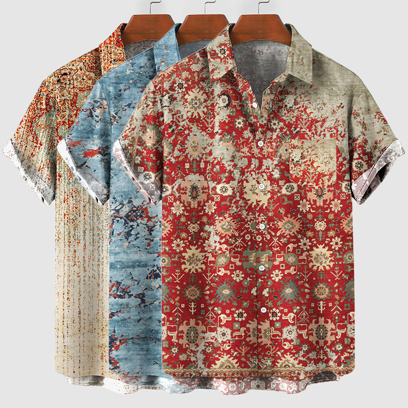 Frank Hardy Künstler Sommerhemd mit kreativem Printdesign