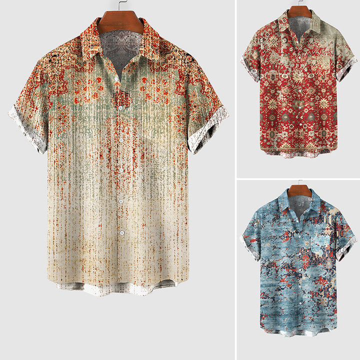 Frank Hardy Künstler Sommerhemd mit kreativem Printdesign